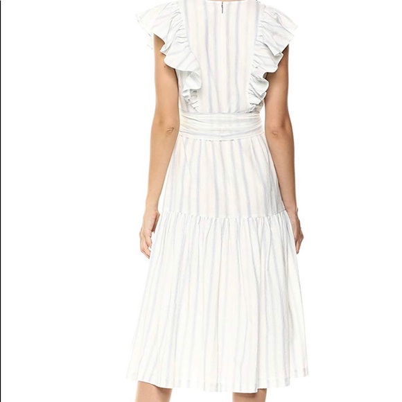 REBECCA TAYLOR STRIPED MIDI DRESS - Picture 6 of 8